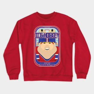 Ice Hockey Red and Blue - Faceov Puckslapper - Sven version Crewneck Sweatshirt